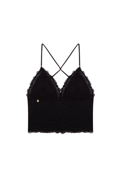 Bralette crop top Nubia - Black-Black Limba