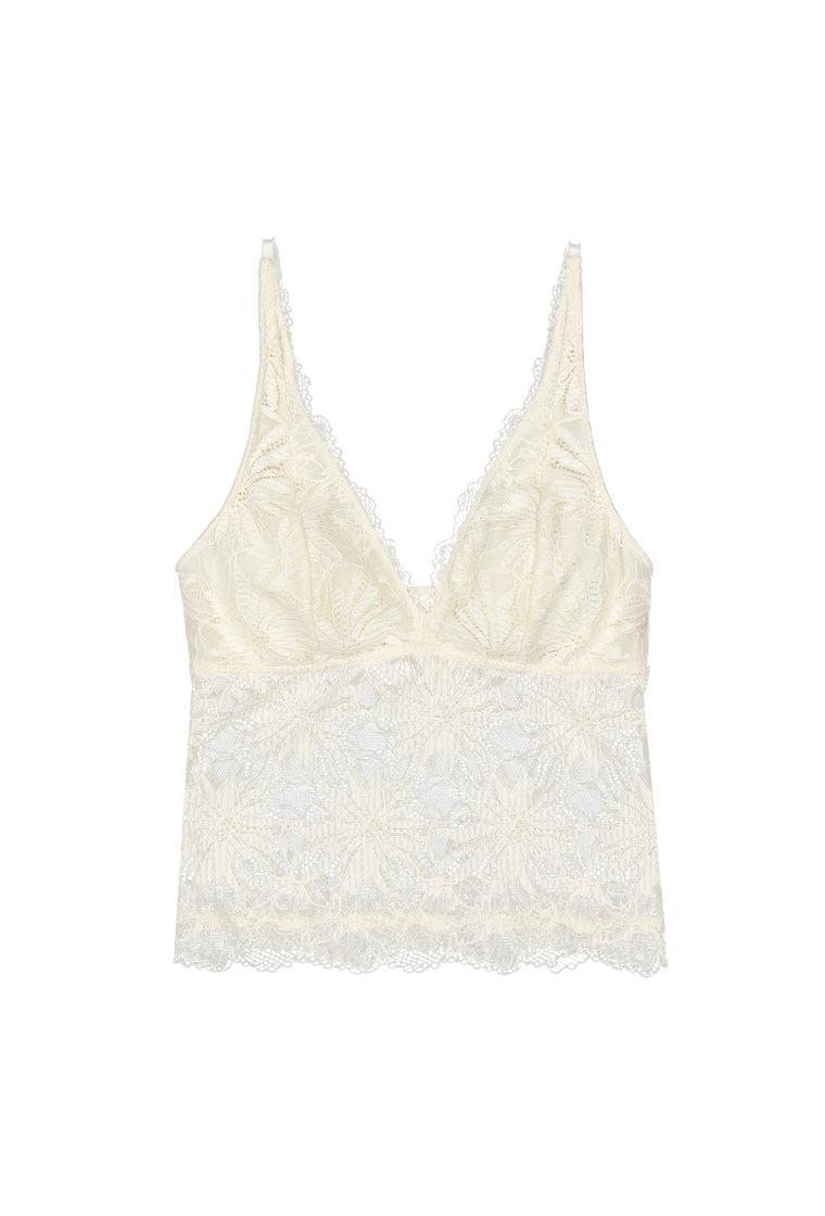 Bralette crop top Zinnia - Cream-Black Limba