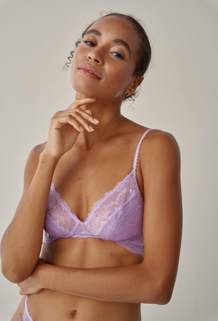 Bralette halter Airy - Orchid-Black Limba