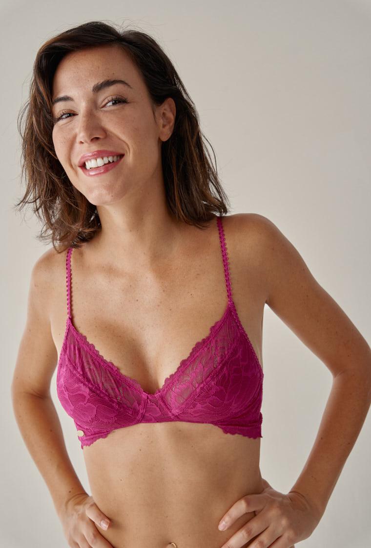 Bralette halter Airy - Sangria-Black Limba