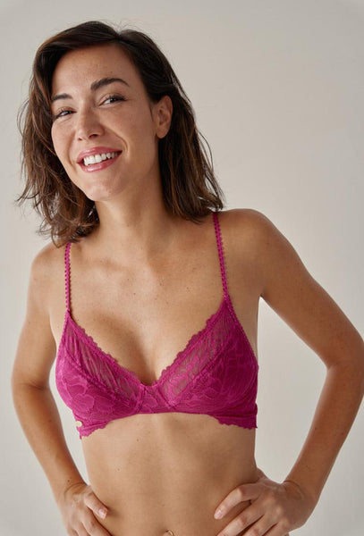 Bralette halter Airy - Sangria-Black Limba