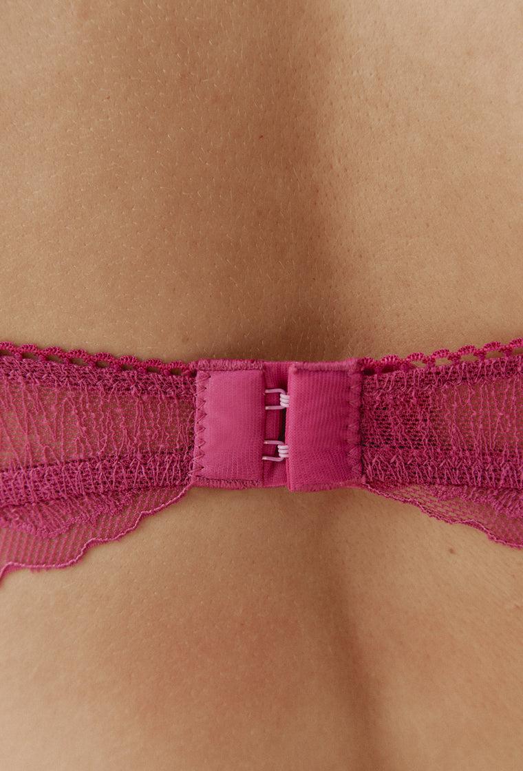 Bralette halter Atacama - Fucsia-Black Limba