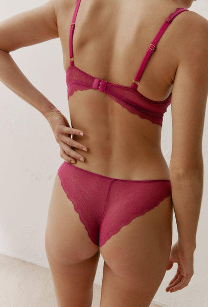 Bralette halter Atacama - Fucsia-Black Limba