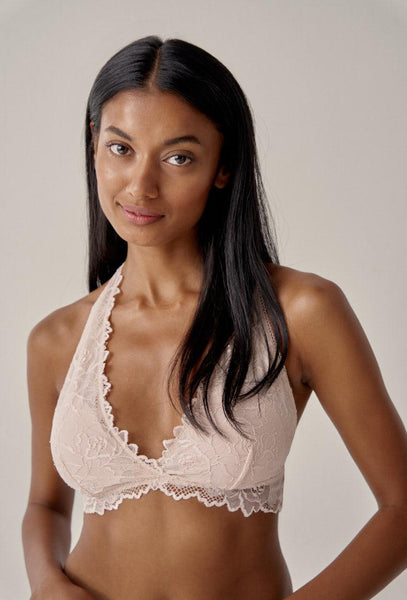 Bralette halter Cherish - Peony-Black Limba