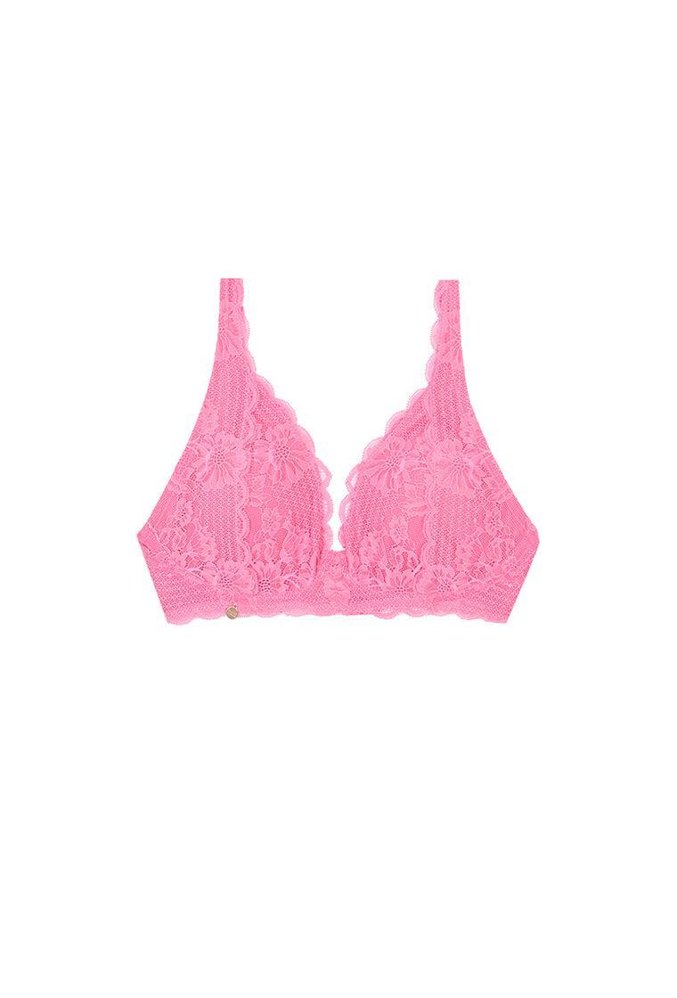 Bralette halter Flowery - Bubblegum-Black Limba