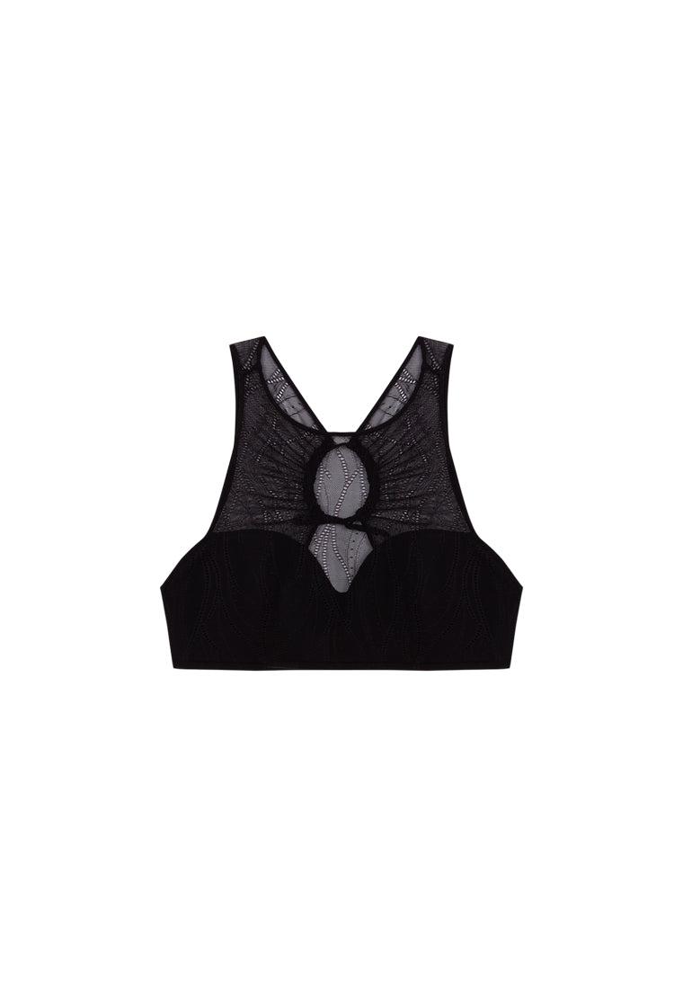 Bralette halter Orion - Black-Black Limba