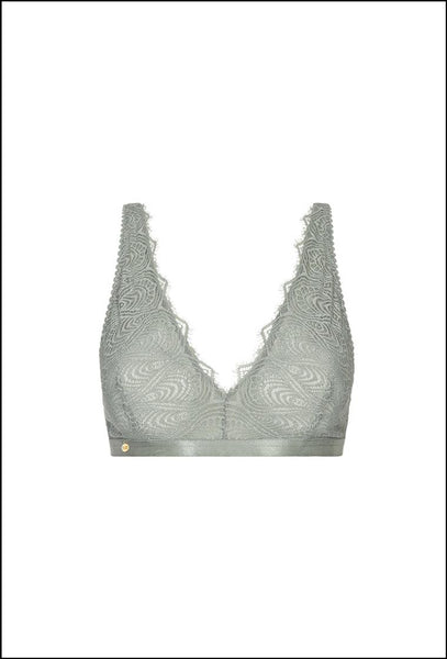 Bralette triangular Arini - Light Teal-Black Limba