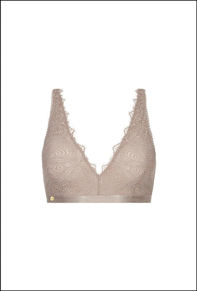 Bralette triangular Arini - Tan-Black Limba