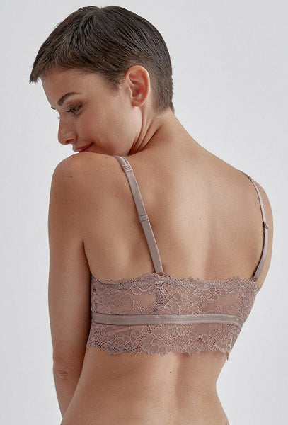 Bralette triangular Baku - Tan-Black Limba