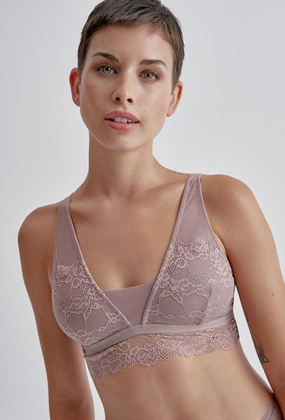Bralette triangular Baku - Tan-Black Limba
