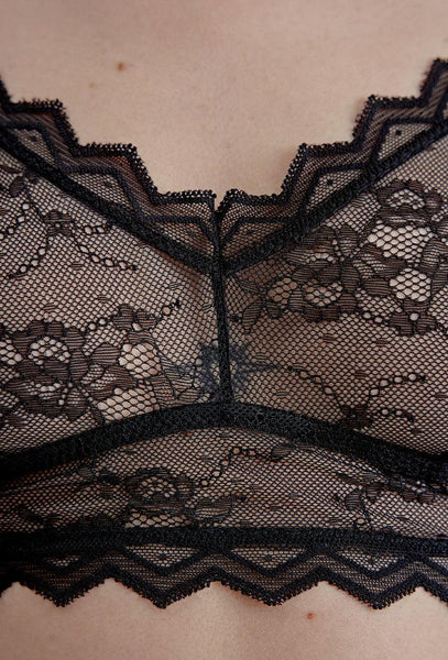 Bralette triangular Carvi - Black-Black Limba