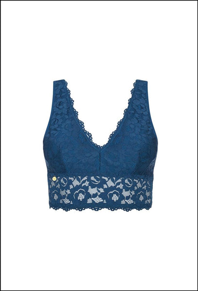 Bralette triangular Elysia - Navy Blue-Black Limba