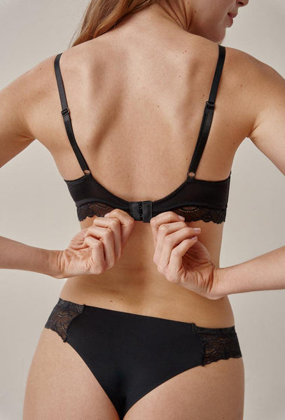 Bralette triangular Erie - Black-Black Limba