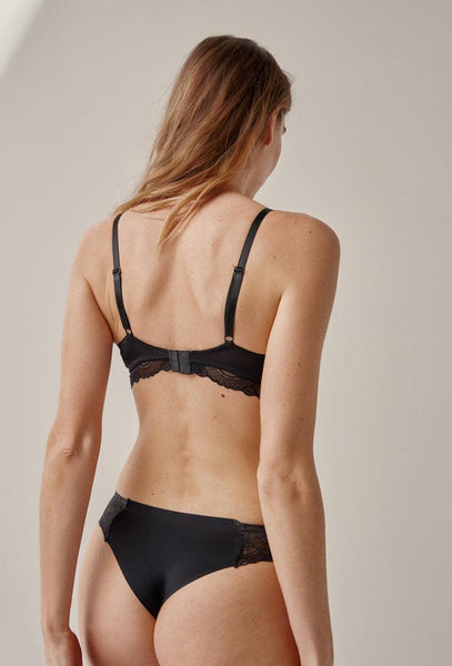 Bralette triangular Erie - Black-Black Limba