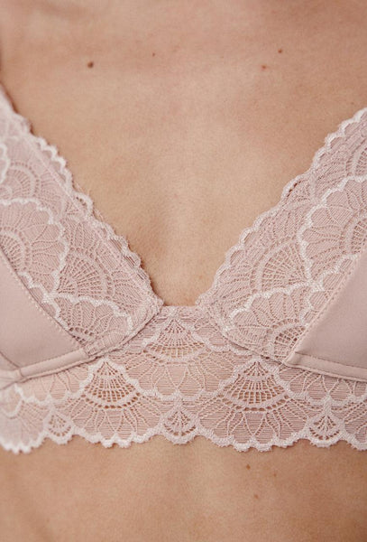 Bralette triangular Erie - Nude-Black Limba