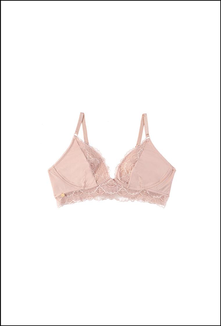 Bralette triangular Erie - Nude-Black Limba