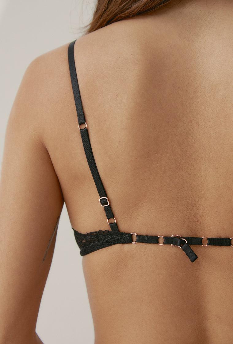 Bralette triangular Hedy - Black-Black Limba