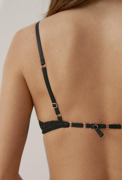 Bralette triangular Hedy - Black-Black Limba