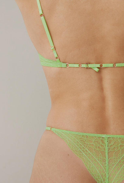 Bralette triangular Hedy - Green-Black Limba