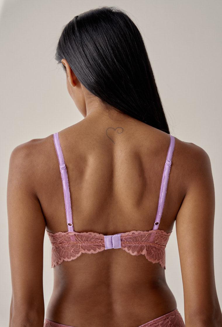 Bralette triangular Jolly - Ash Rose-Black Limba