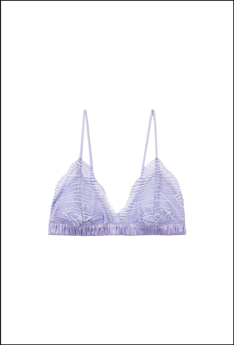 Bralette triangular Litzia - Lavender-Black Limba