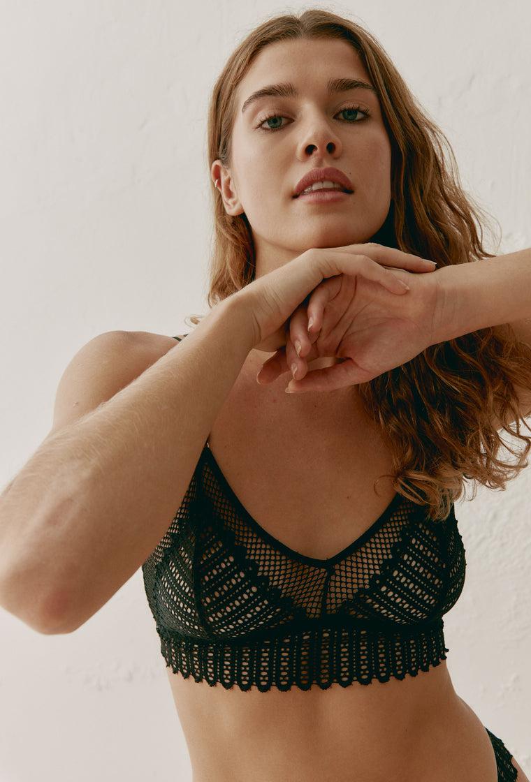 Bralette triangular Masaya - Black-Black Limba