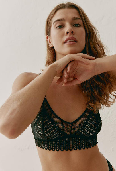 Bralette triangular Masaya - Black-Black Limba