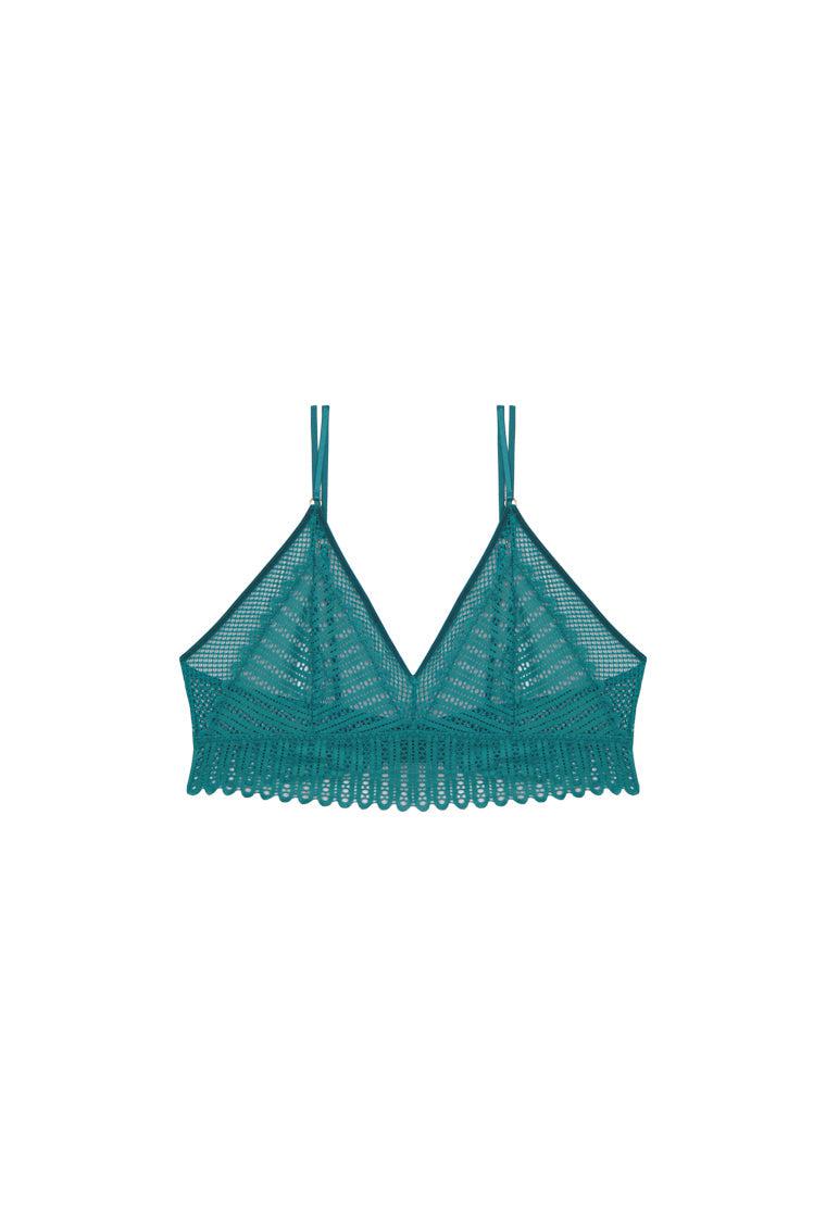 Bralette triangular Masaya - Teal-Black Limba