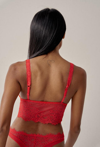 Bralette triangular Revel - Racing Red-Black Limba