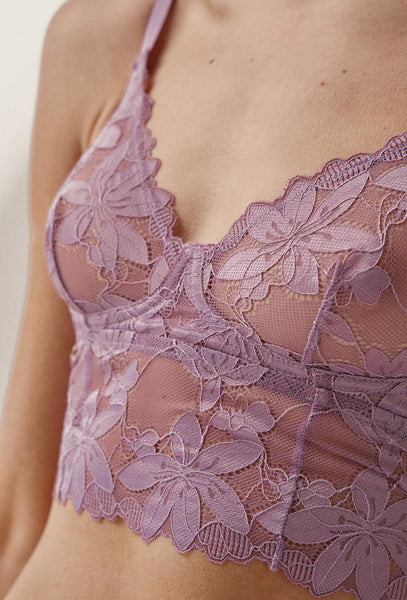 Bralette triangular Selune - Elderberry-Black Limba