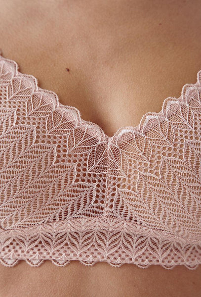 Bralette triangular Subiu - Blush-Black Limba