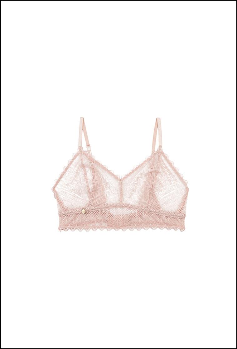 Bralette triangular Subiu - Blush-Black Limba