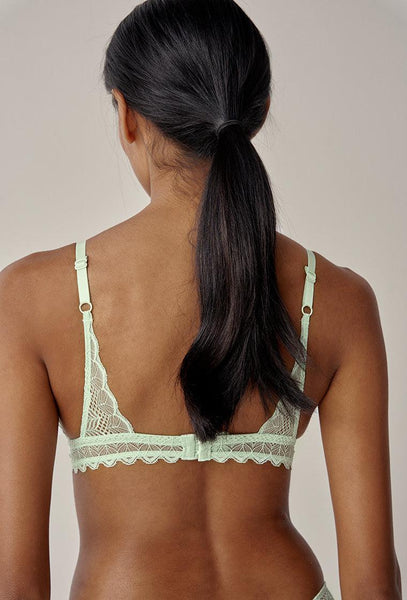Bralette triangular Subiu - Pistachio-Black Limba