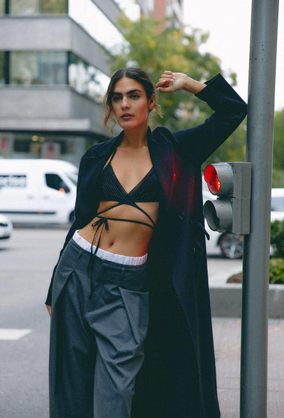 Bralette triangular multiposición Taal - Black-Black Limba