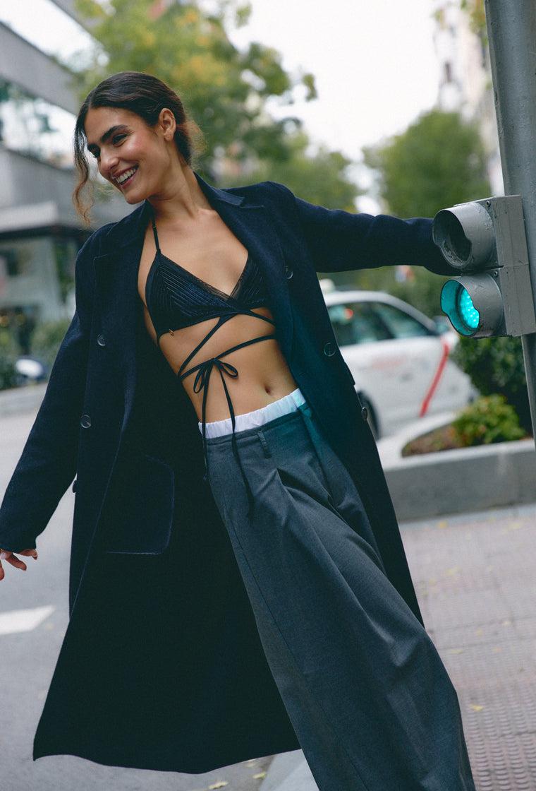 Bralette triangular multiposición Taal - Black-Black Limba