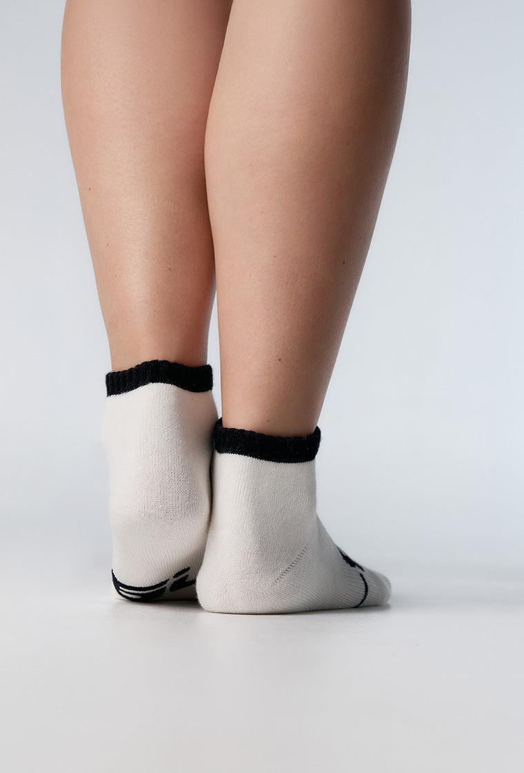 Calcetines cortos Rep - Cream-Black Limba