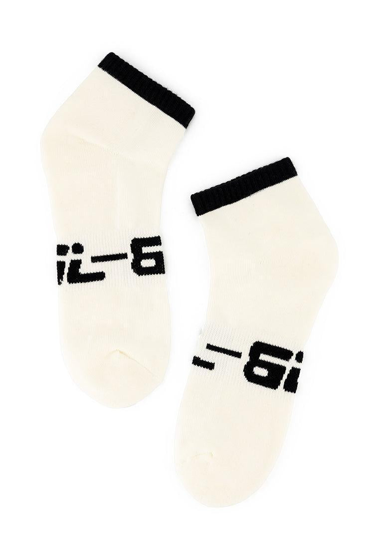 Calcetines cortos Rep - Cream-Black Limba