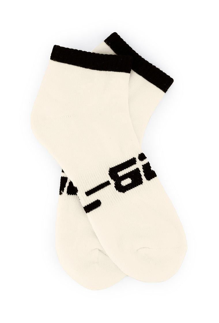 Calcetines cortos Rep - Cream-Black Limba