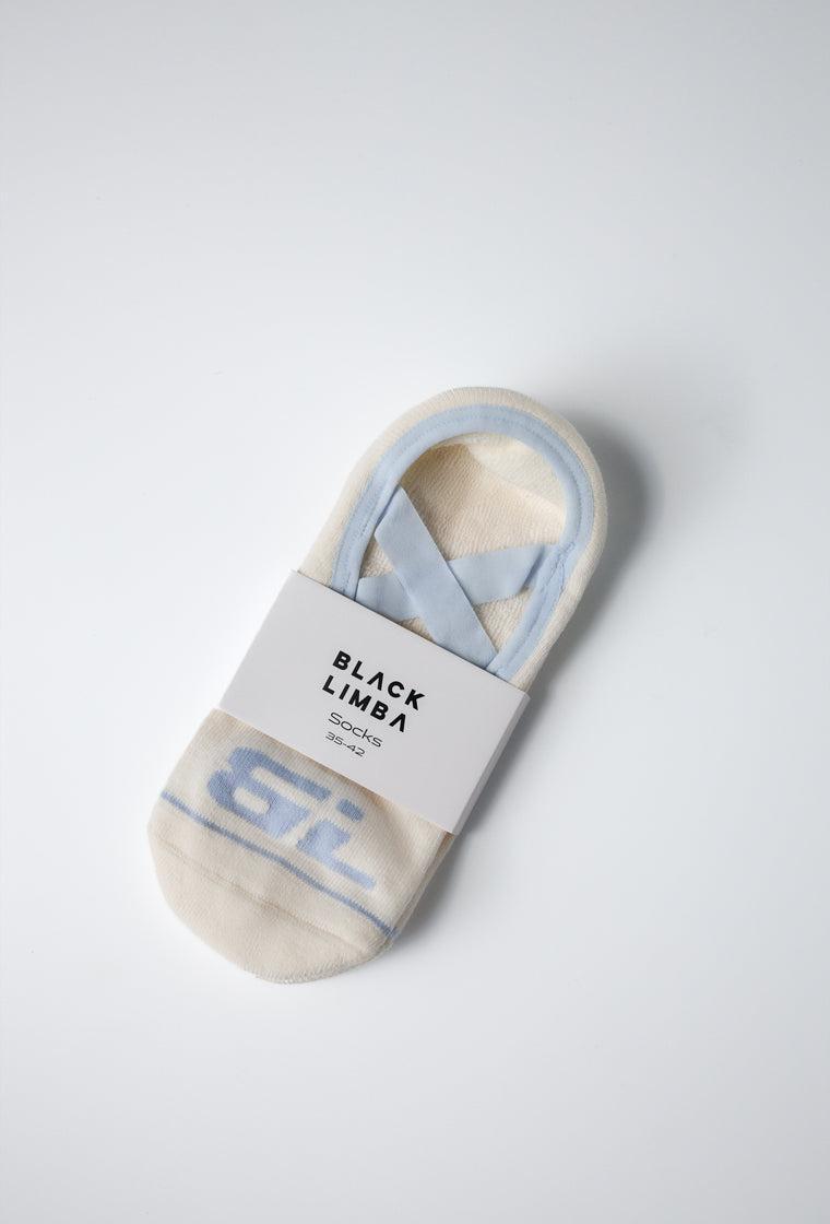 Calcetines cortos pilates Om - Cream-Black Limba