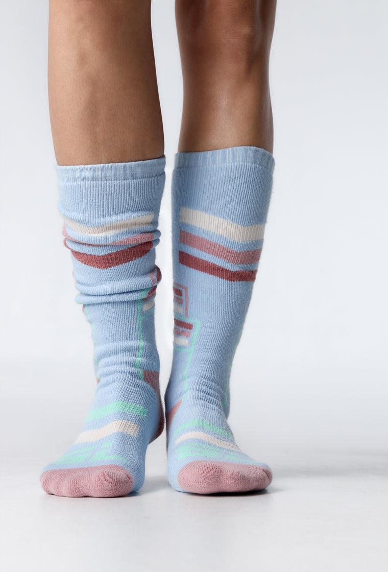 Calcetines extra largos Alpine - Ice Blue-Black Limba