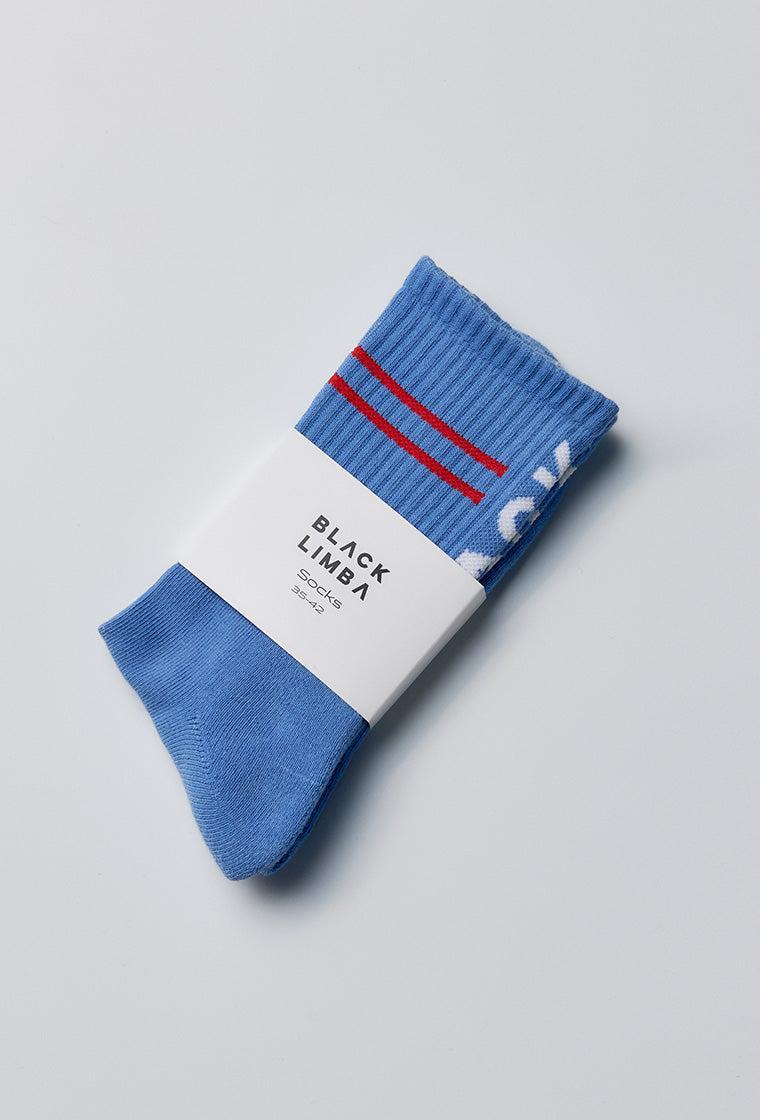 Calcetines largos Grip - Blue & Coral-Black Limba