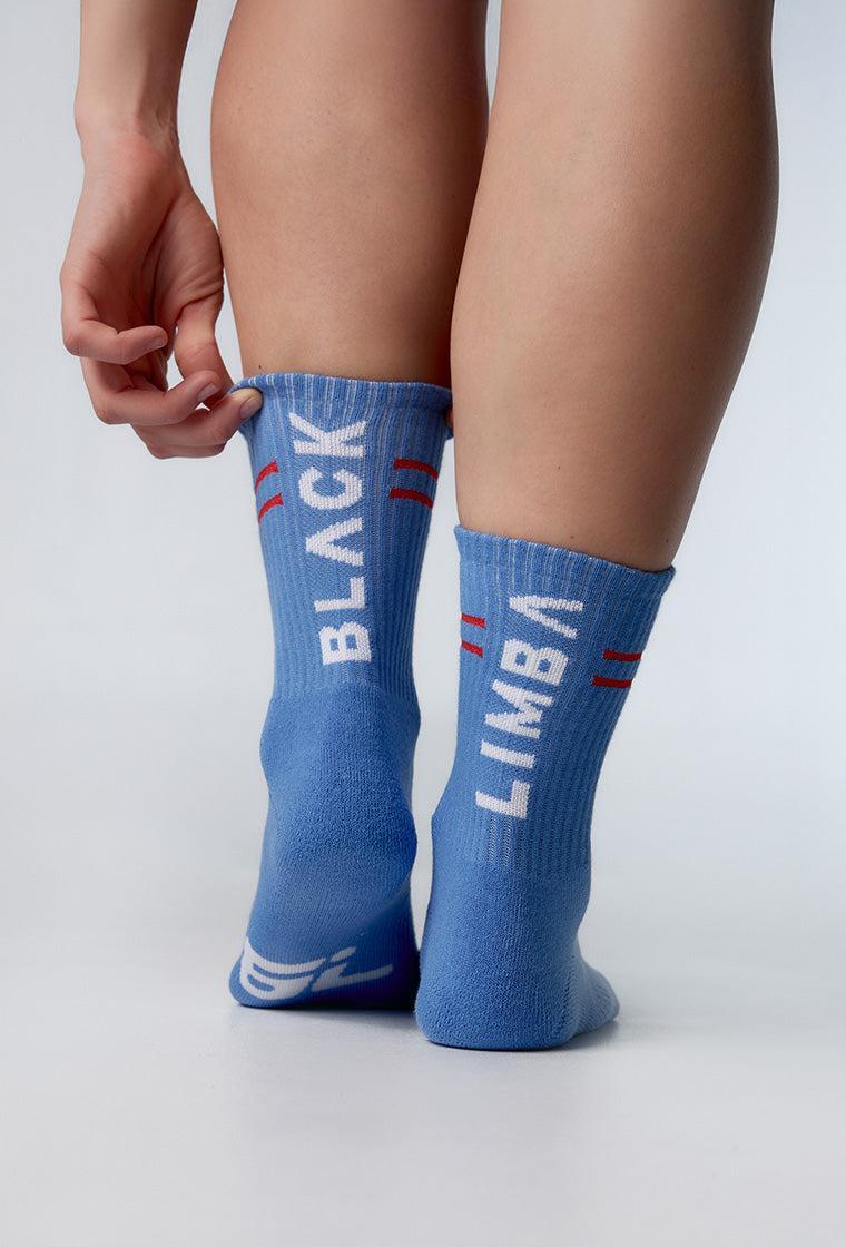 Calcetines largos Grip - Blue & Coral-Black Limba