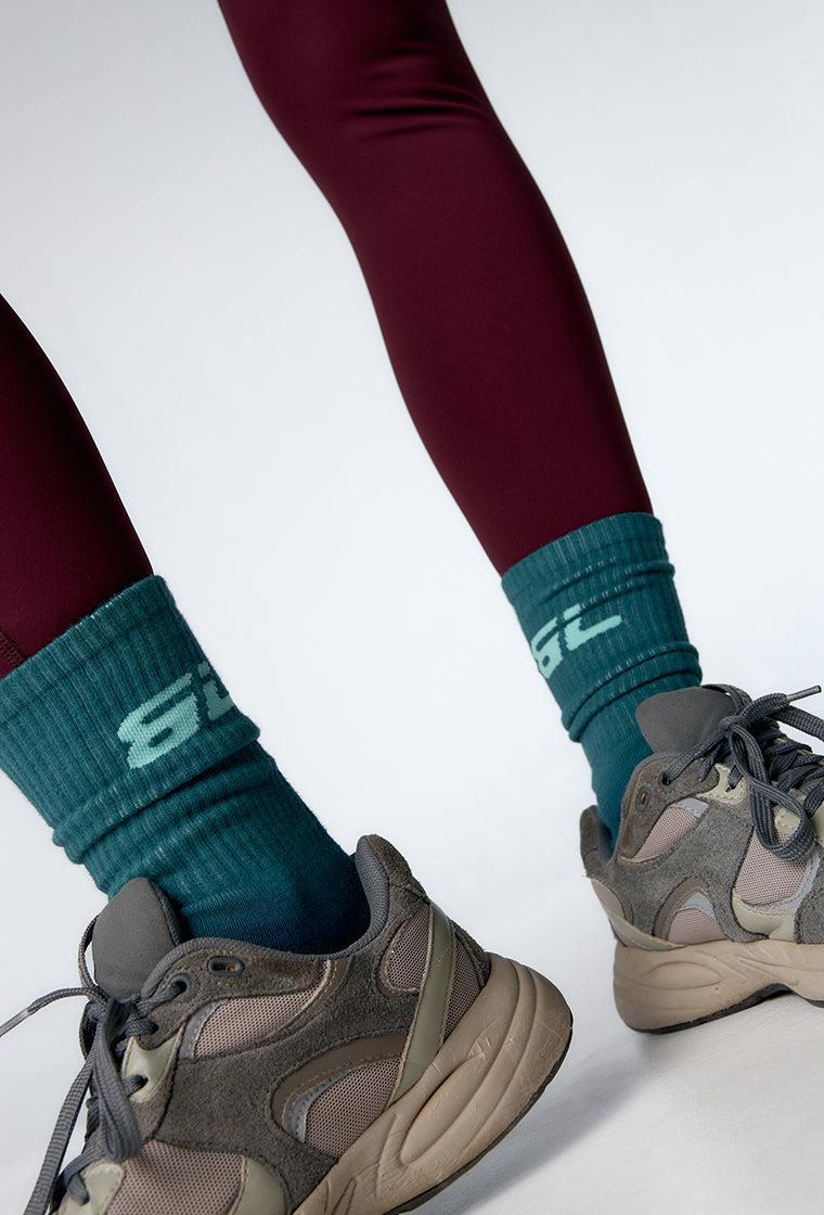 Calcetines largos Kalpa - Teal-Black Limba