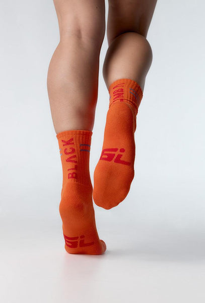 Calcetines largos Pace - Coral-Black Limba