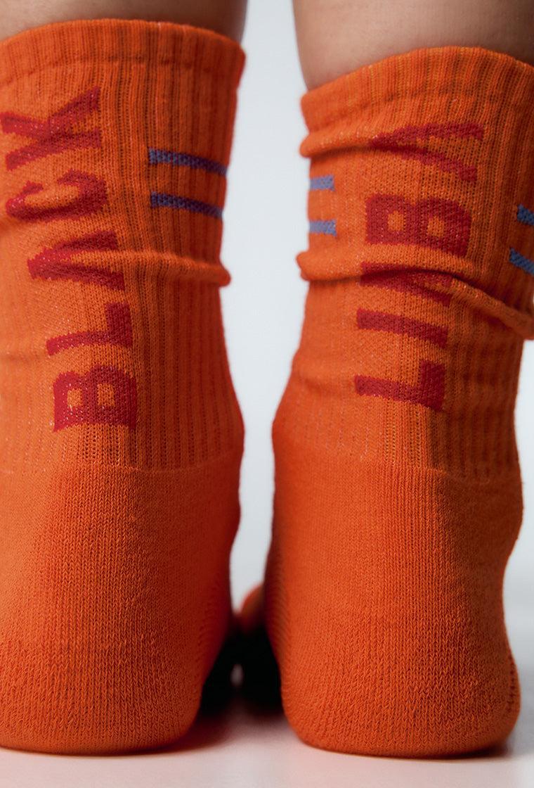 Calcetines largos Pace - Coral-Black Limba