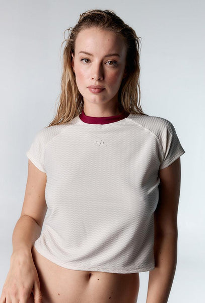 Camiseta bikini Famara - Cream-Black Limba