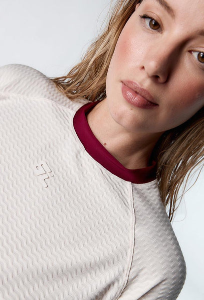 Camiseta bikini Famara - Cream-Black Limba