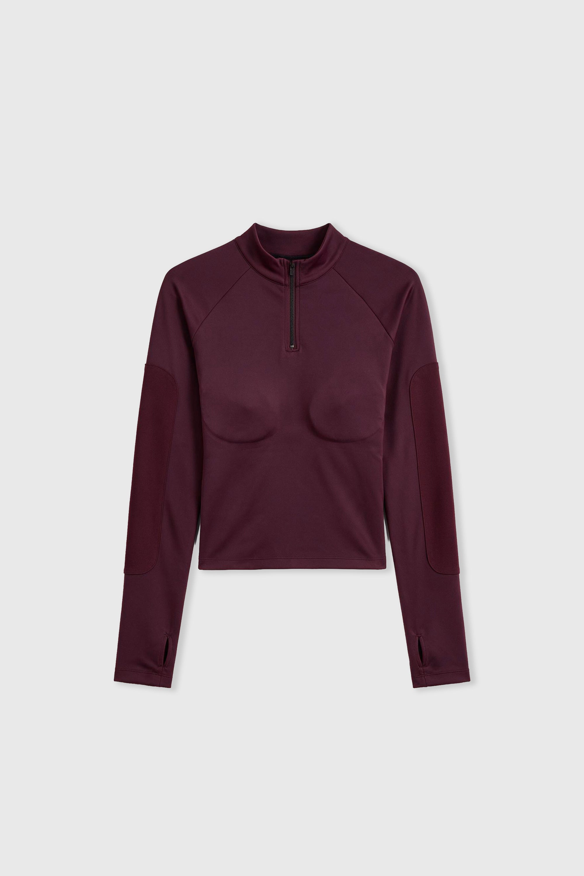 Camiseta con top incorporado Peak Motion - Aubergine-Black Limba
