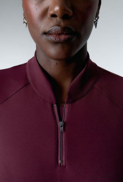 Camiseta con top incorporado Peak Motion - Aubergine-Black Limba
