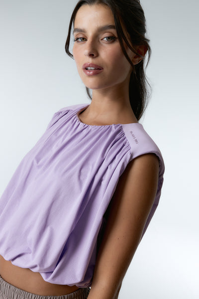 Camiseta deportiva fluida Gather - Lavender-Black Limba